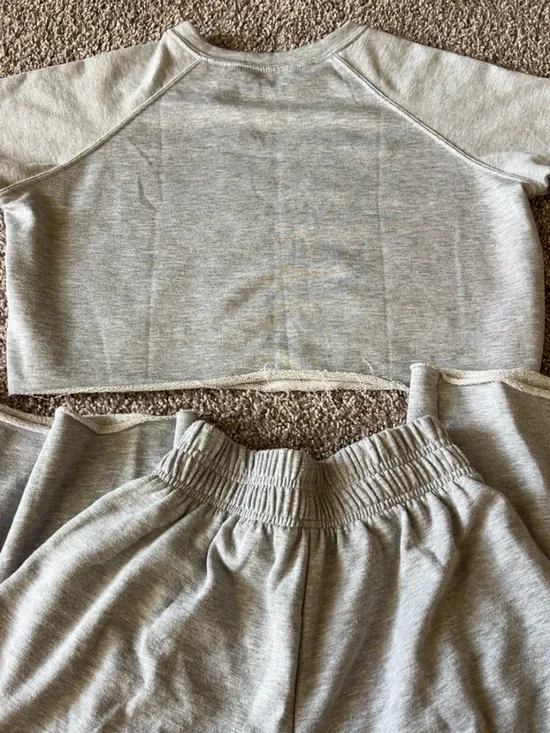 Everyday Wide-Leg Lounge Pants and Top- Light Gray Lane 201 - Picture 4 of 6